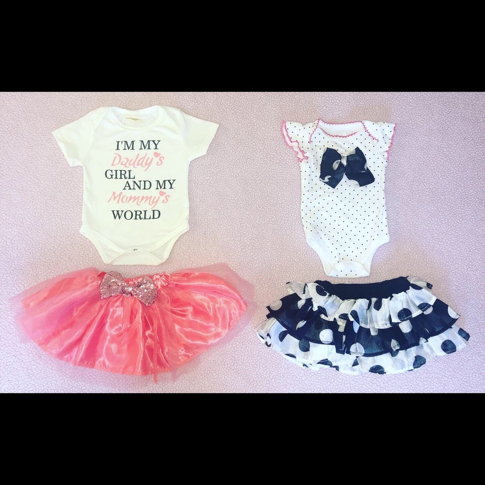 Baby girl onsie with tutu sets